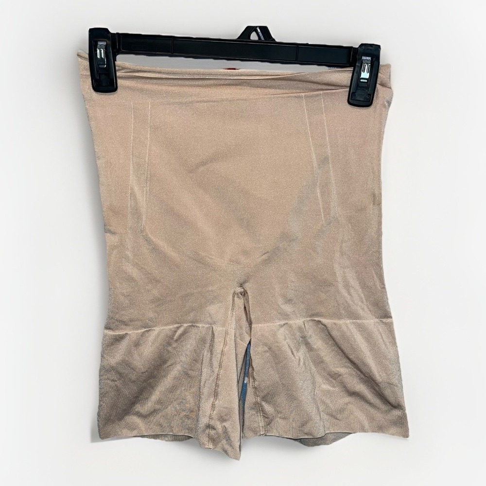 SPANX Shapewear for Women Oncore High-Waisted Mid-Thigh Short Size XL Beige Nude